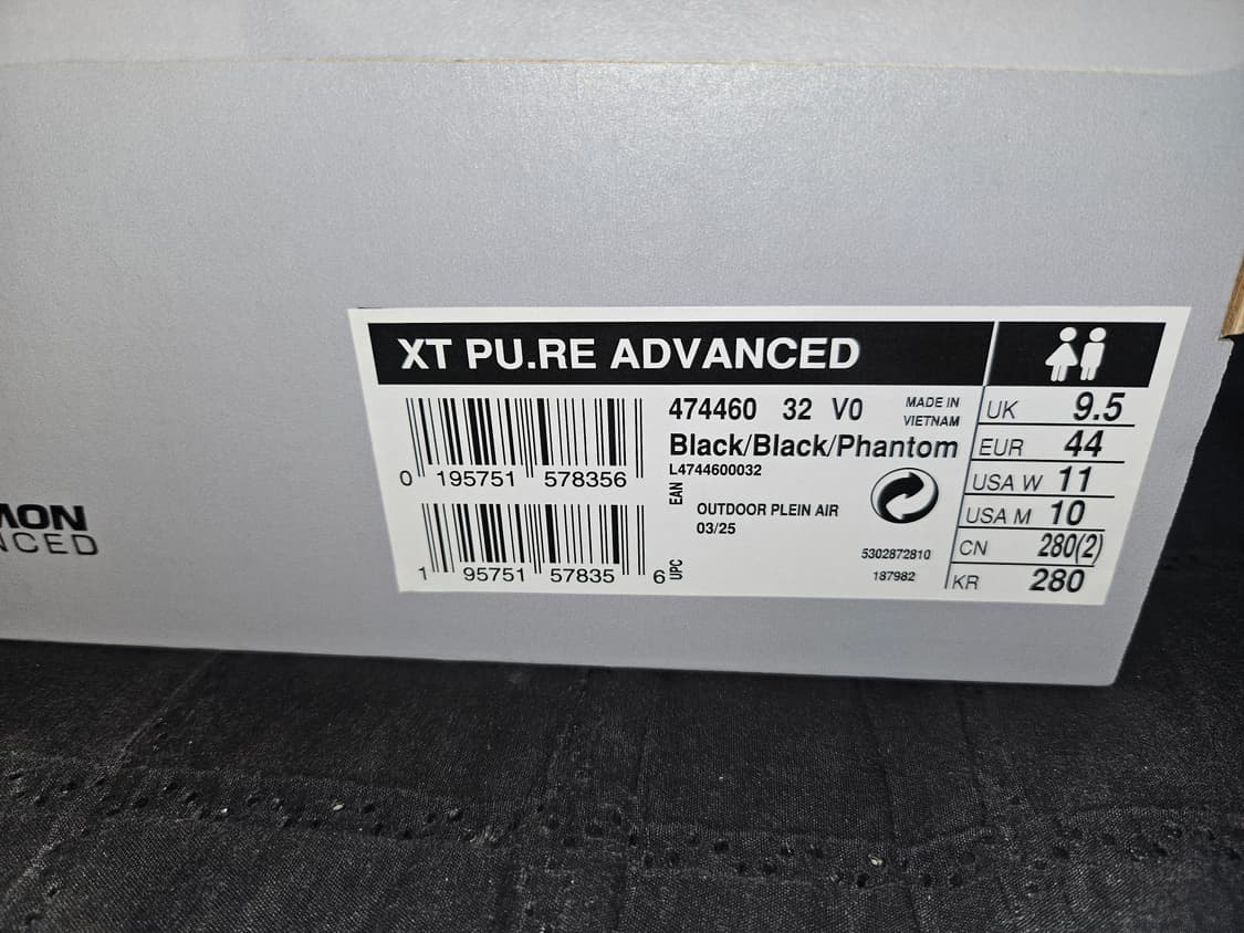살로몬 XT PU.RE 블랙 280.    새상품 상품이미지7