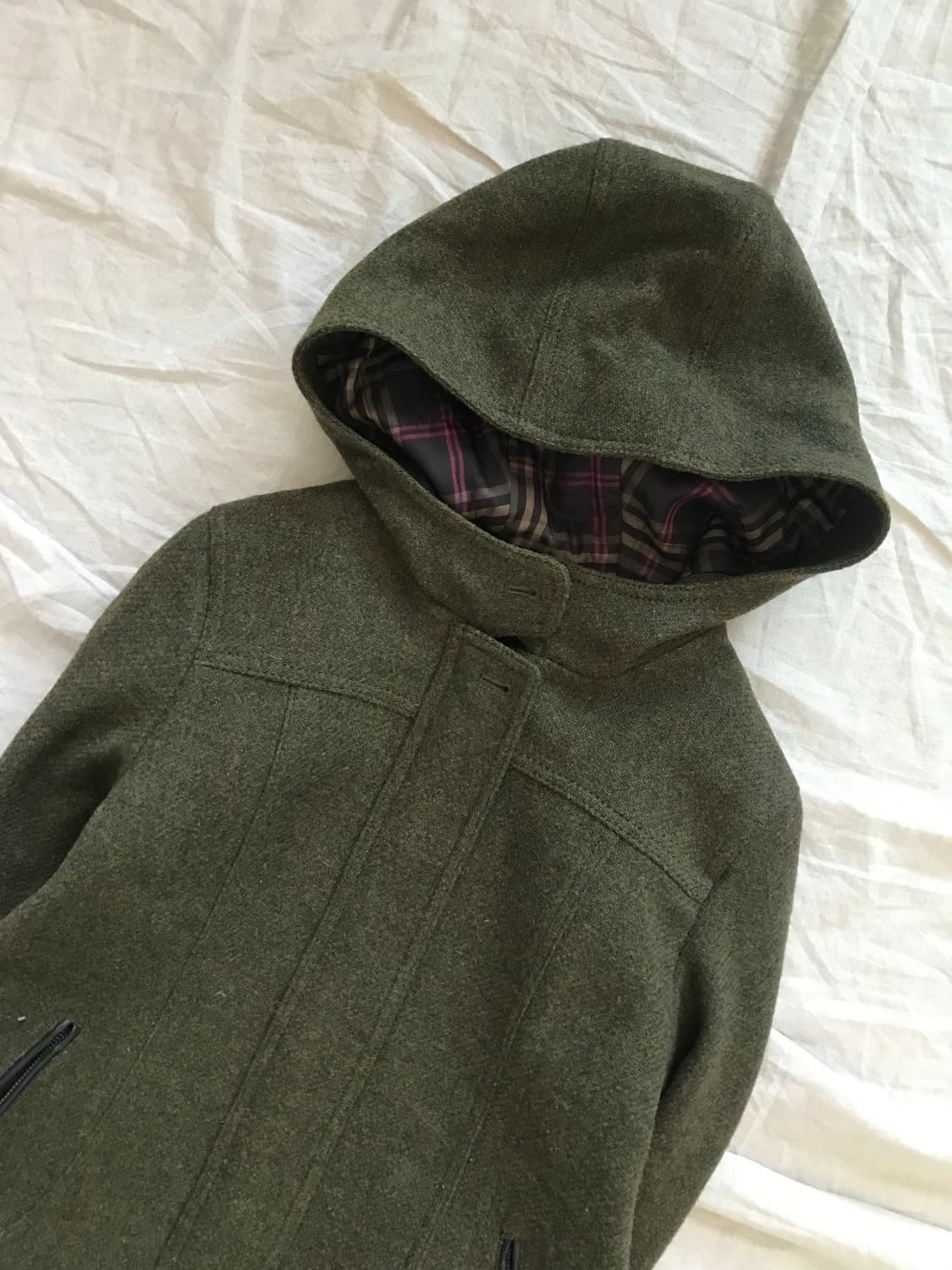 빈폴 카키 누빔 후드 울 자켓 상품이미지7
