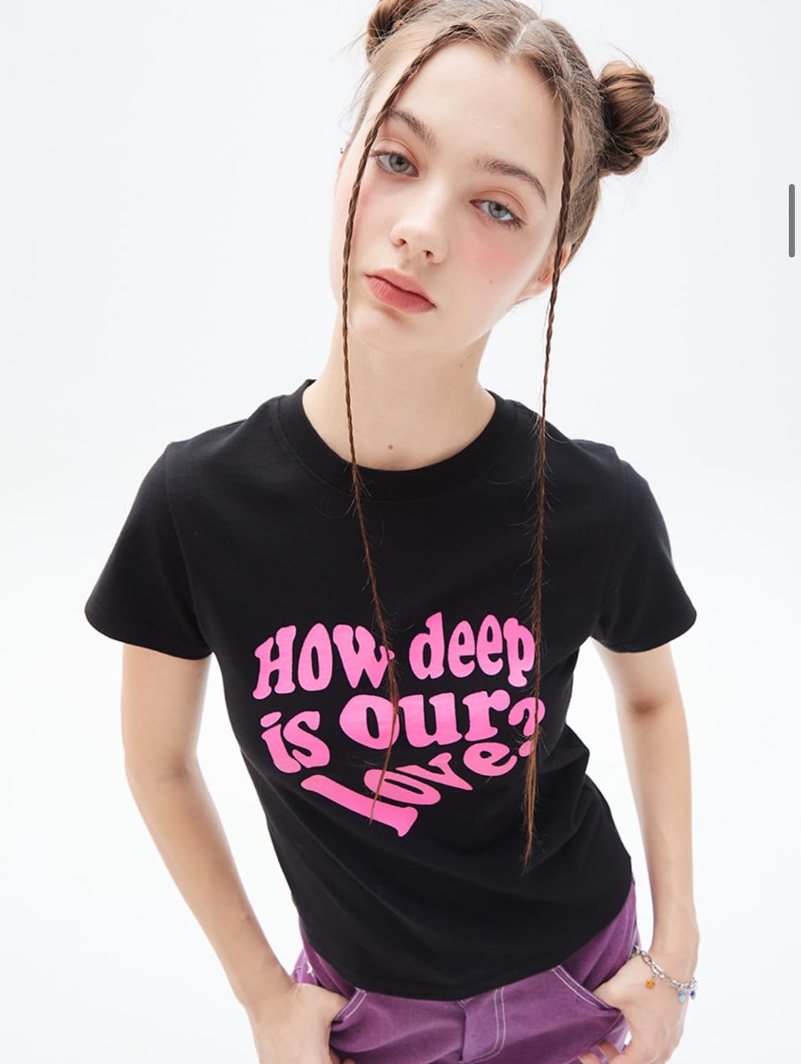 러브이즈트루 PY LUV TEE _ BLACK 상품이미지1