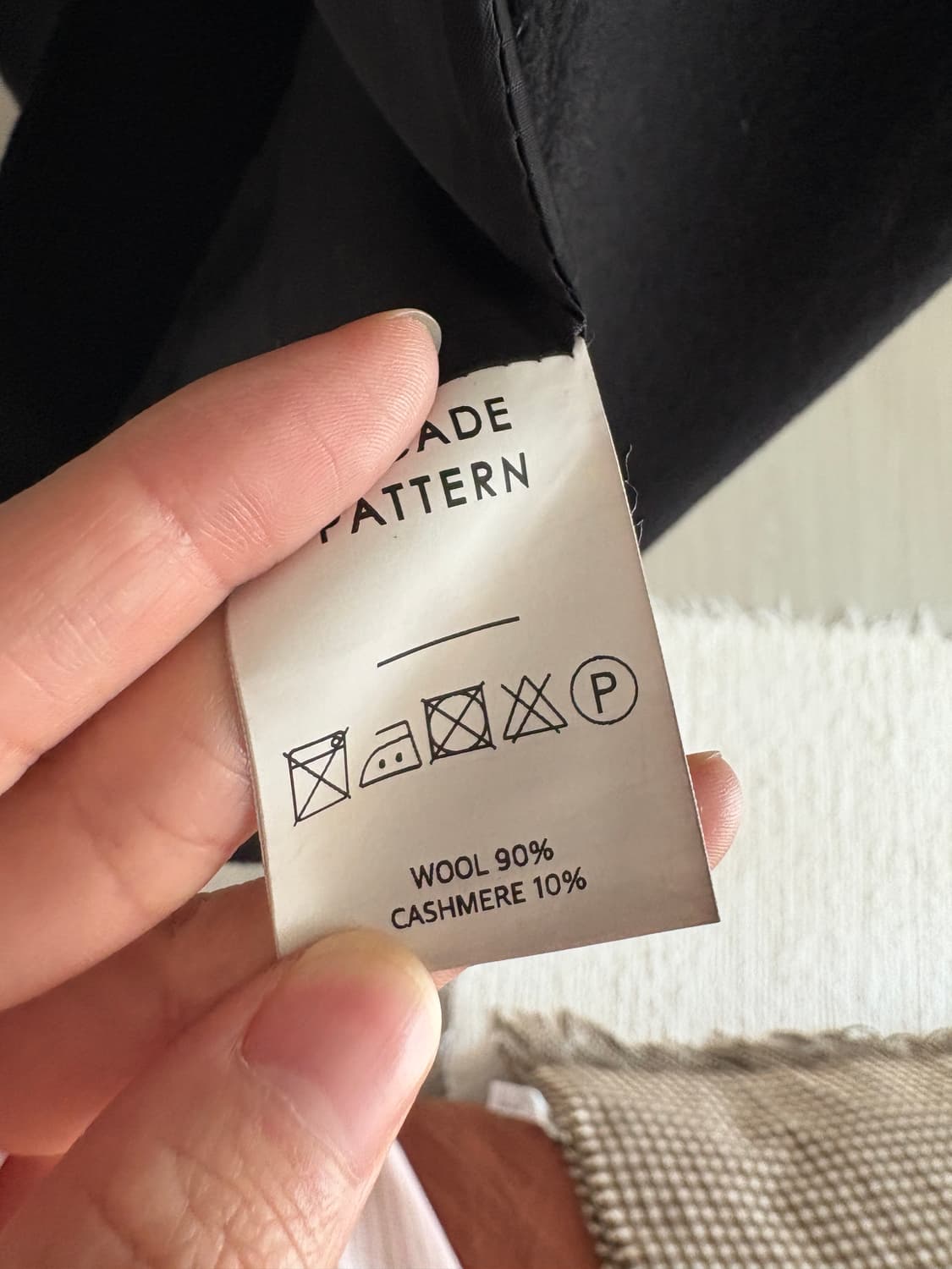 파사드패턴 캐시미어 벨티드 코트 블랙 상품이미지6