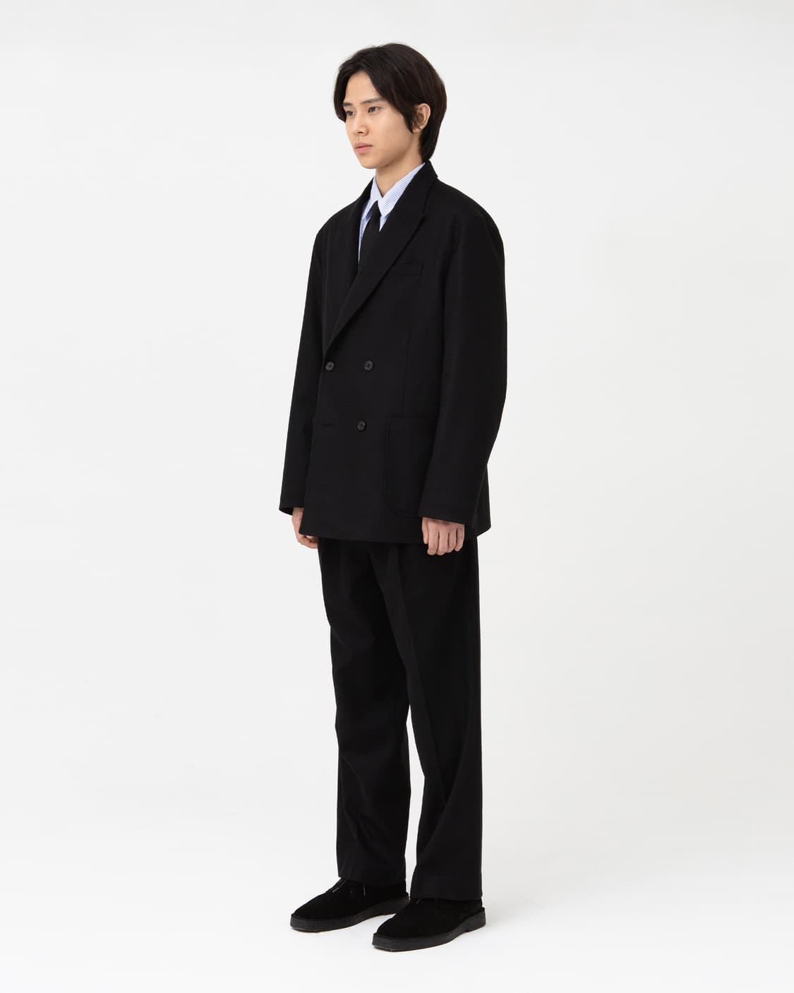 브라운야드 퓨어 울 더블 브레스티드 자켓/퓨어 울 투턱 팬츠 셋업 상품이미지3