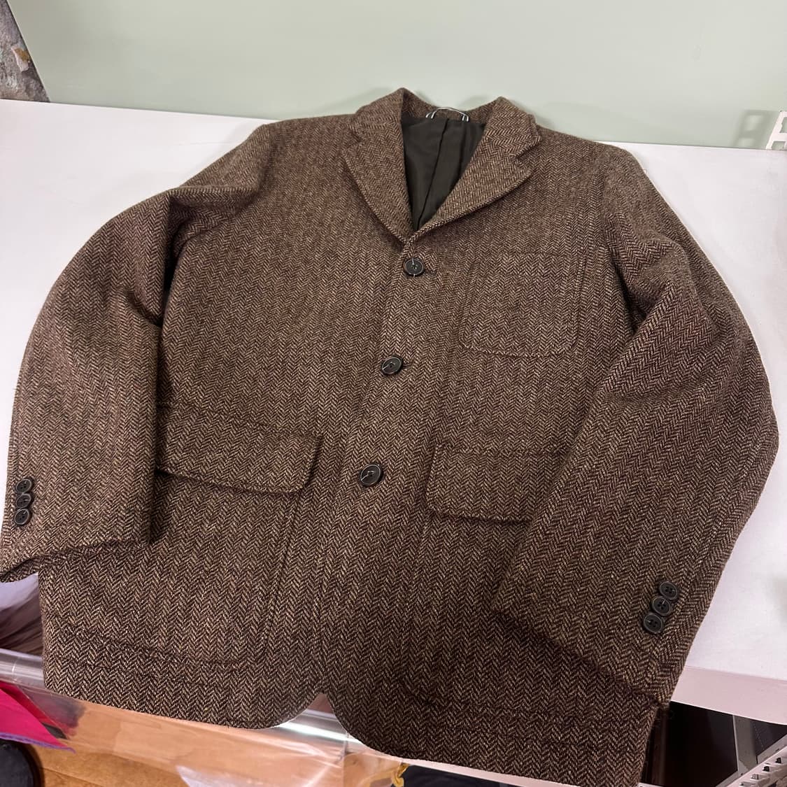 95 GGIO2 지오투 브라운 헤링본 블레이저 상품이미지1