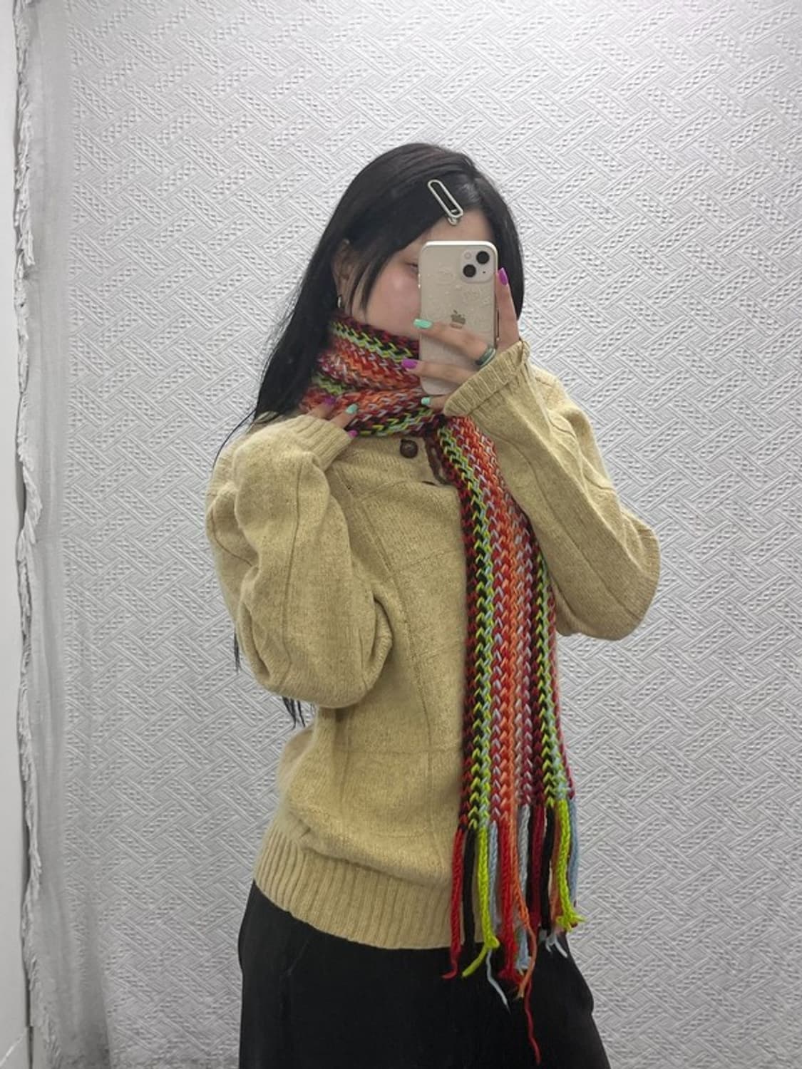 빈티지 에스닉 보헤미안 컨트리 컬러 목도리 머플러 C06917 상품이미지1