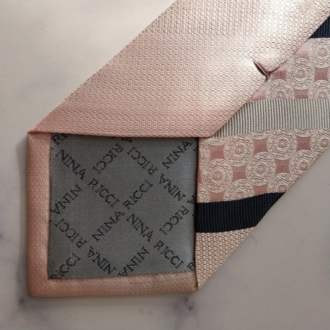 니나리치 실크 스트라이프 패턴 넥타이 9.2cm A+등급 K1946 상품이미지8