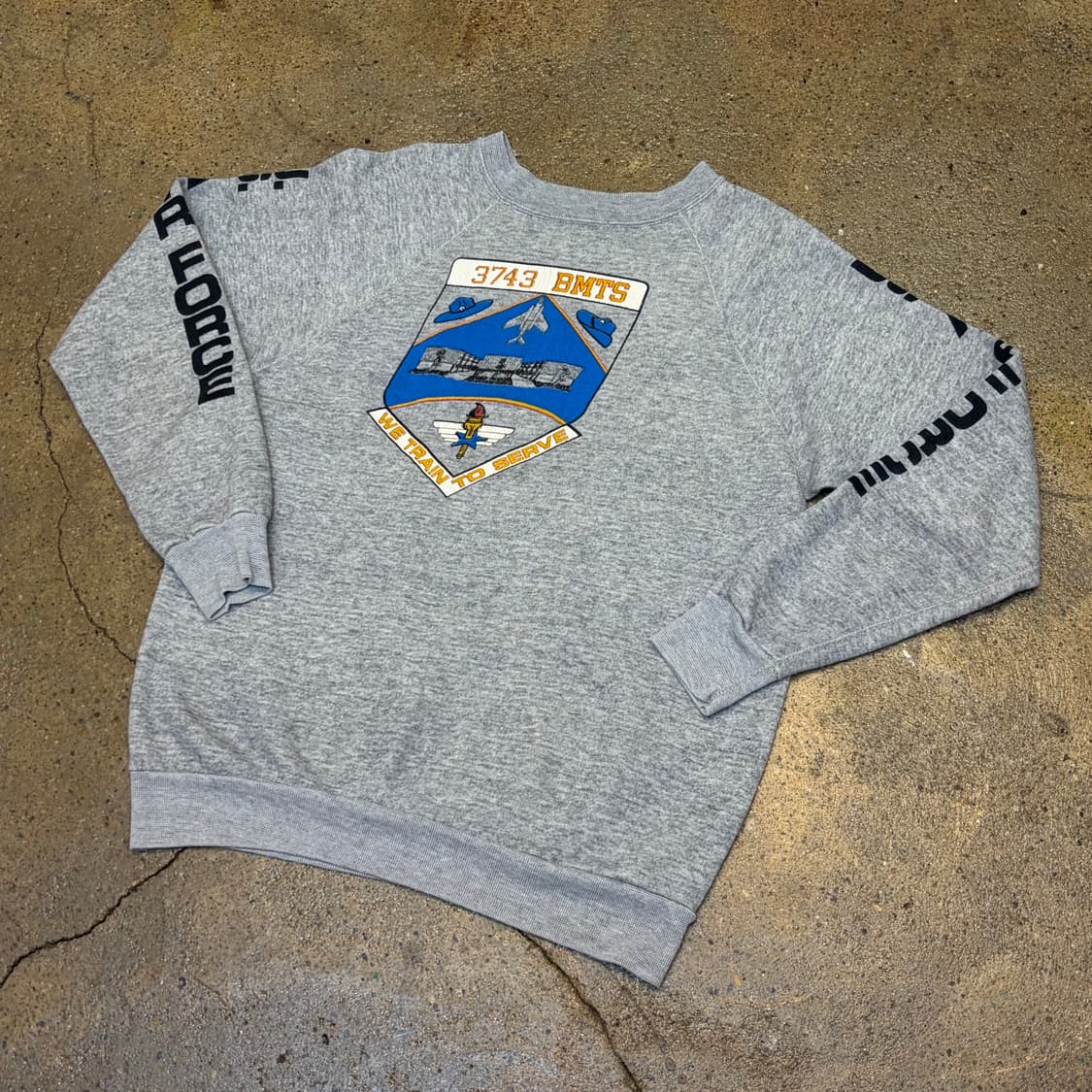 80s USA 미국 빈티지 밀리터리 US 에어포스 맨투맨 상품이미지1