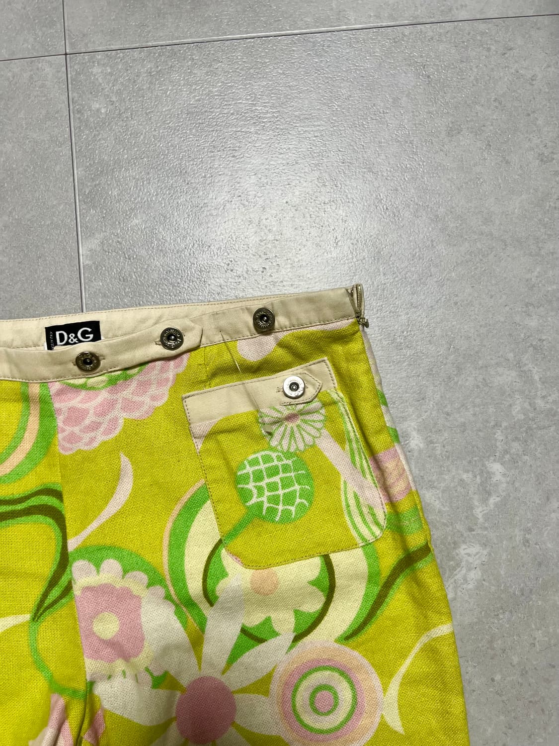 [M] 90s D&G 돌체앤가바나 플라워 패턴 팬츠 상품이미지3