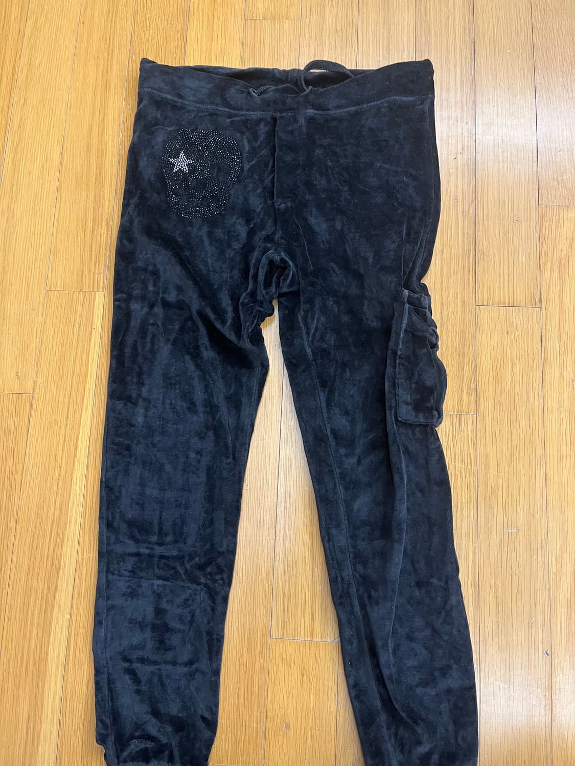 Onè Gyaru st skeleton velvet sweat pants 상품이미지1