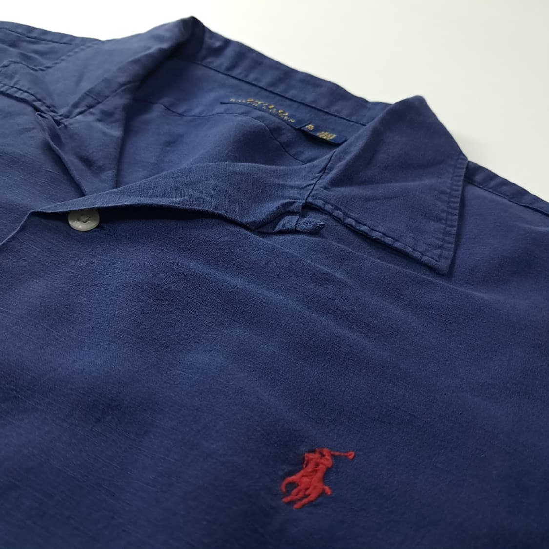 CK193 XL 폴로 린넨라이오셀 오픈칼라 네이비 반팔 셔츠 남방 상품이미지4