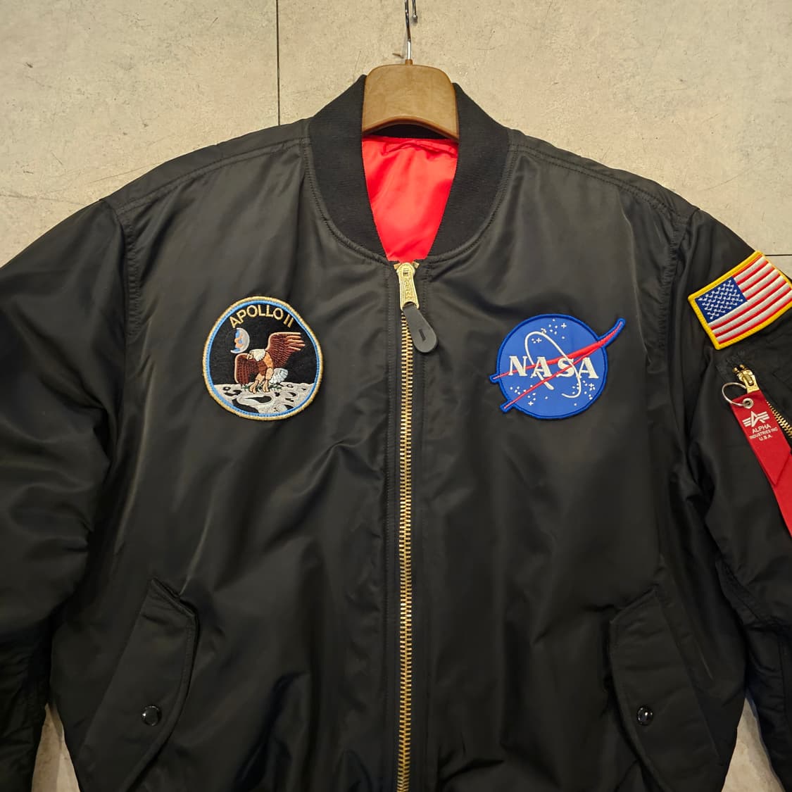 Xl 알파인더스트리 아돌포 ma1 자켓 블랙 상품이미지3