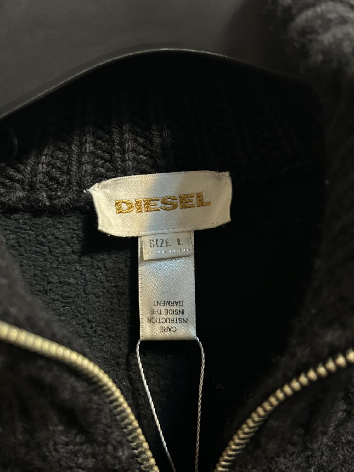 디젤 케이블 니트 집업 블루종 자켓 상품이미지7