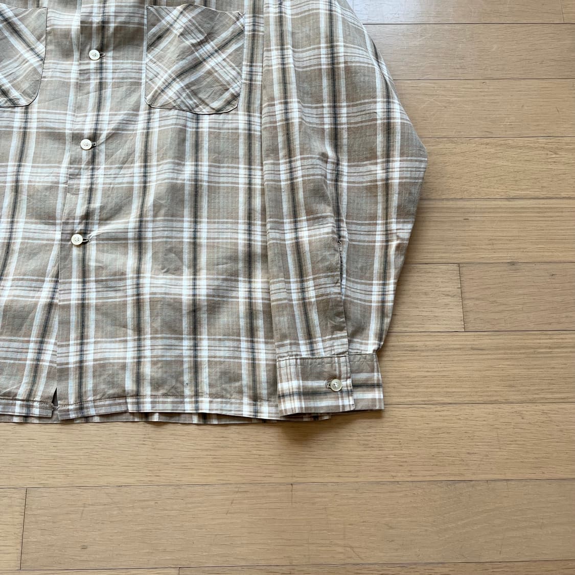 60년대 Campus 캠퍼스 코튼 셔츠 빈티지 미국제조 USA 60s 상품이미지4