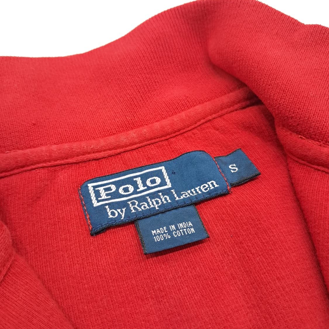 CN808 S 폴로 랄프로렌 레드 하프집업 긴팔 니트 스웨터 상품이미지4