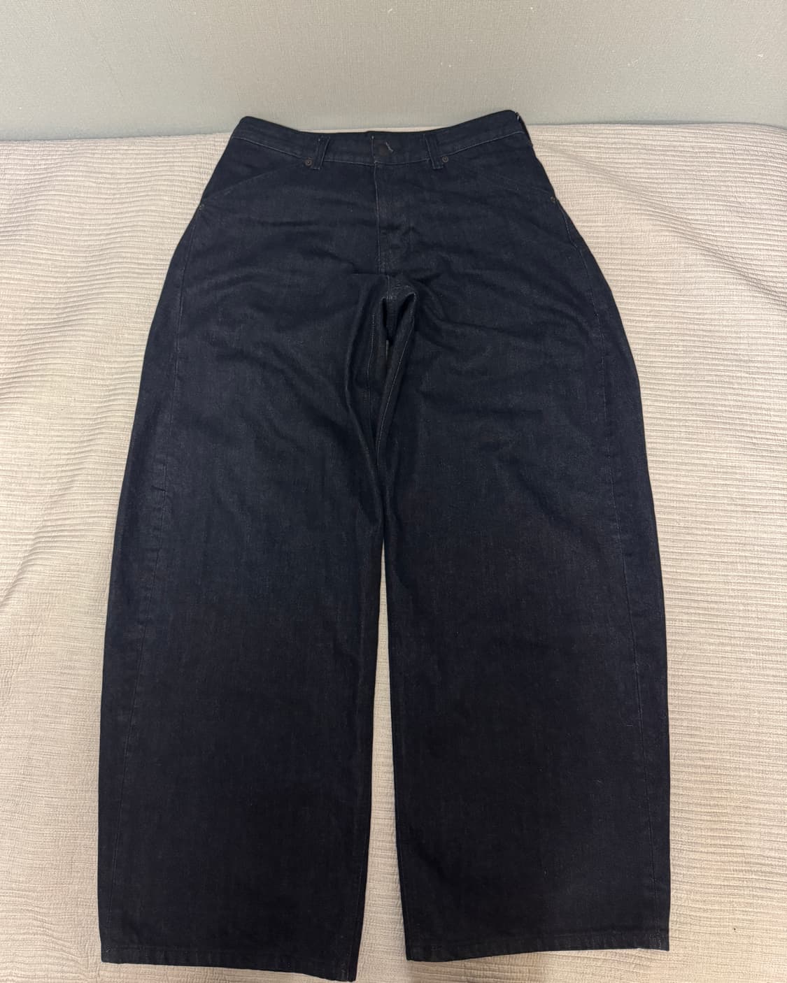 [4]해칭룸 와이드 커브 진 워시드 인디고 상품이미지2