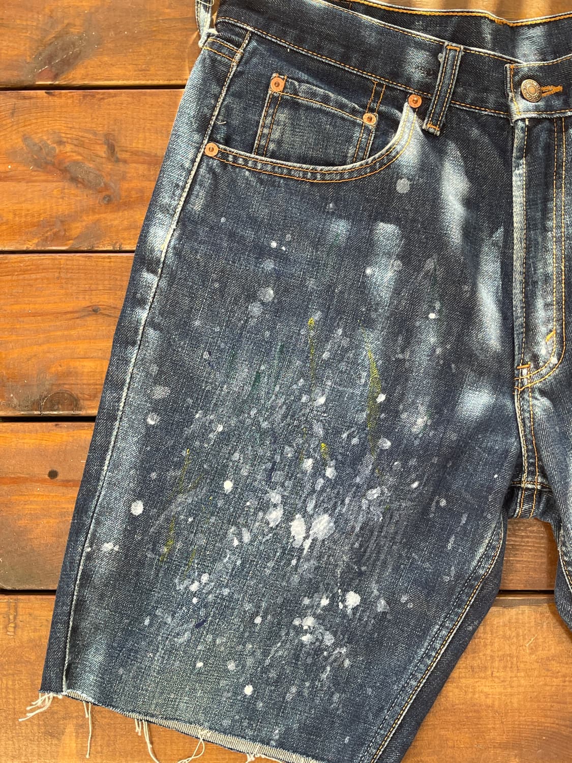 리바이스 506 커스텀 컷오프 페인팅 쇼츠 34size 상품이미지3