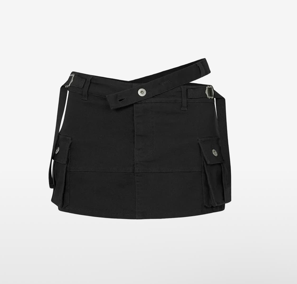 페인오어플레져 닉스 미니 스커트 블랙 페오플 Nix mini skirt 상품이미지1