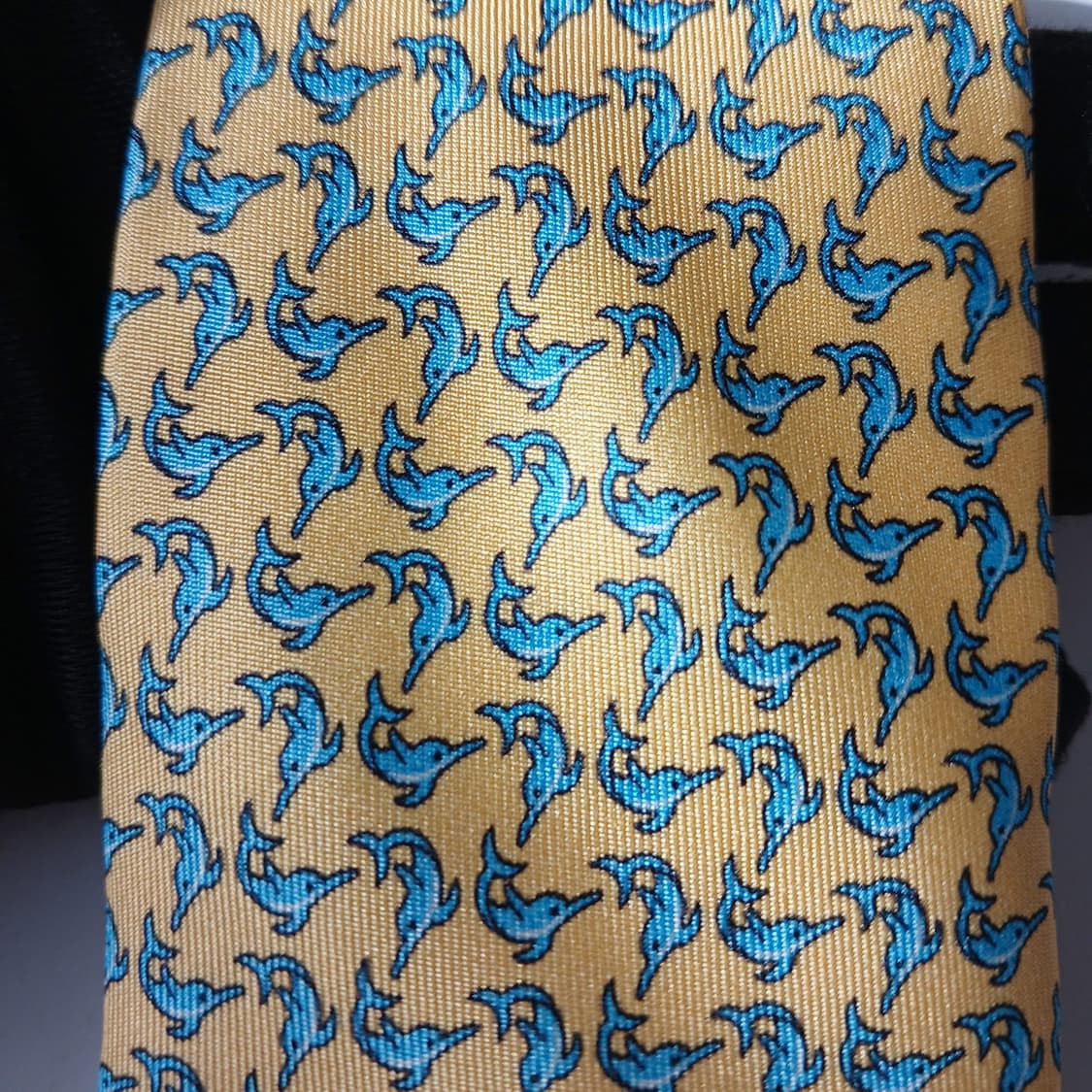 닥스 넥타이 옐로우 돌고래 모티브 7.8cm 새제품 A19851
 상품이미지7