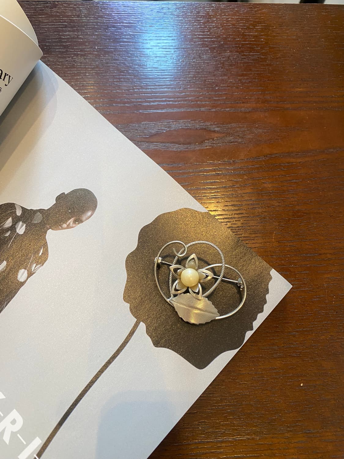 빈티지 일본 수입 플라워 구슬 진주 브로치 상품이미지6