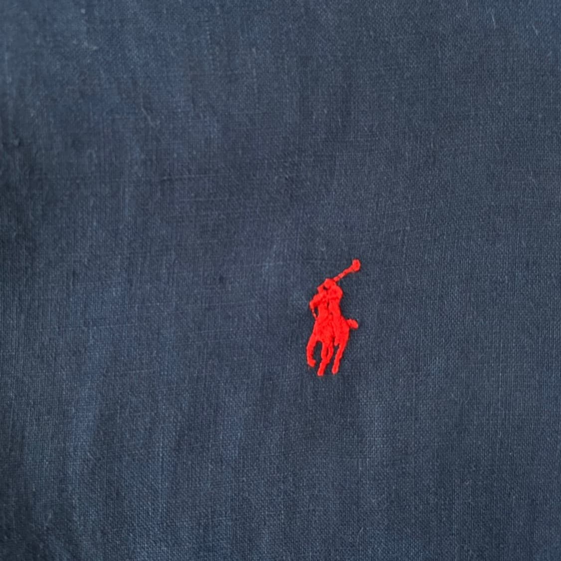 XL 폴로 린넨 클래식핏 셔츠 네이비 상품이미지5