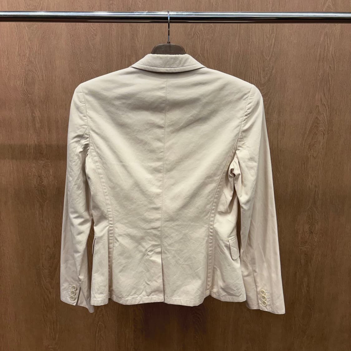 막스마라 스포트막스 코튼 블레이저 싱글 버튼 디테일 레귤러핏 아이보리 상품이미지3