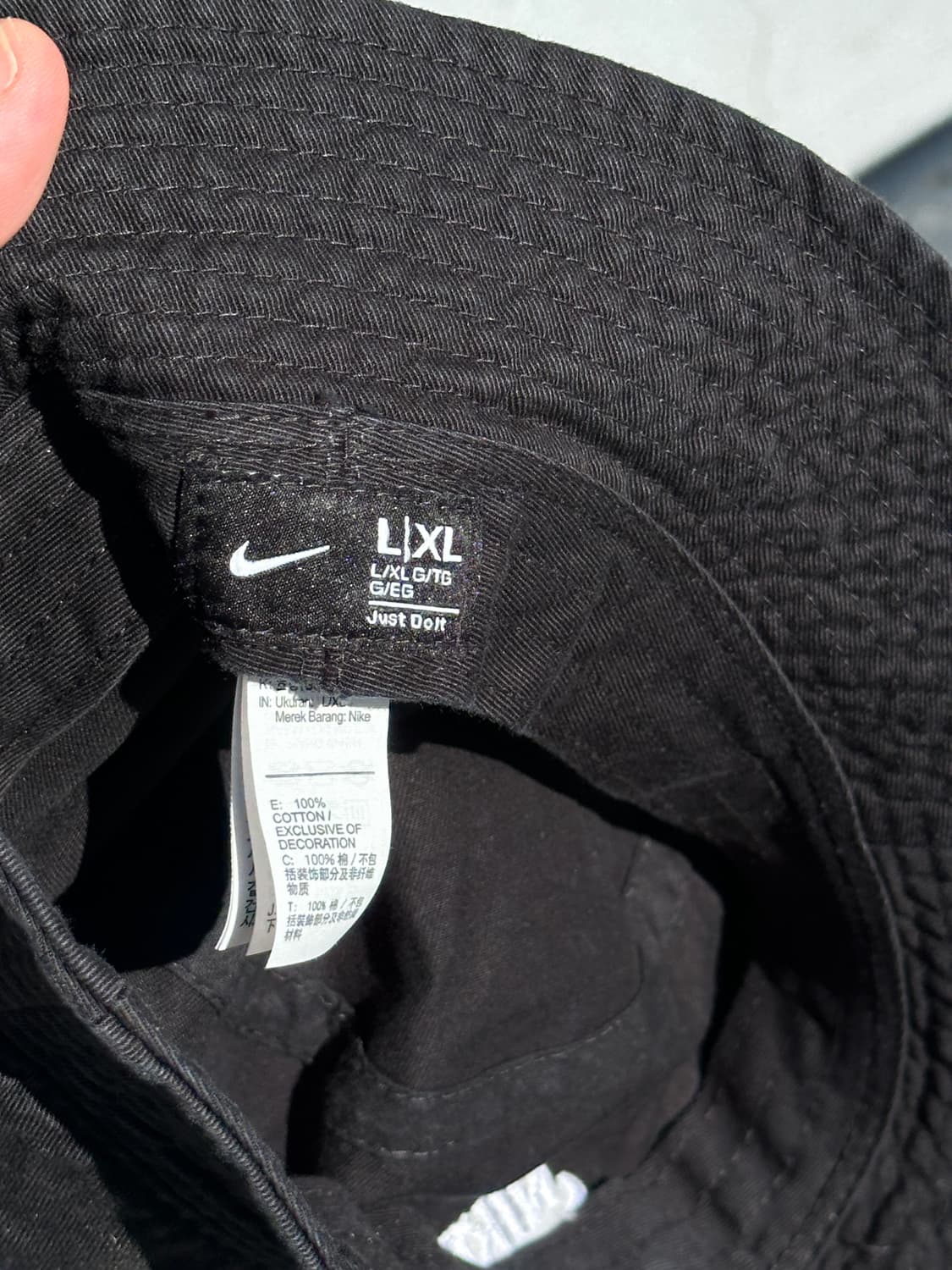 [L-XL] NIKE 로고 블랙 버킷햇 모자 상품이미지6