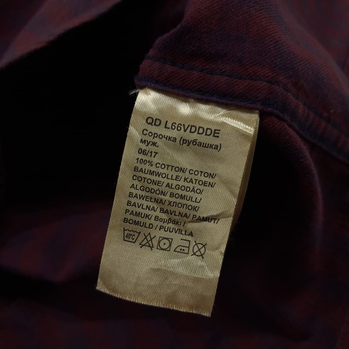 CN951 XL LEE 리 버건디 플란넬 체크 긴팔 셔츠 남방 상품이미지7