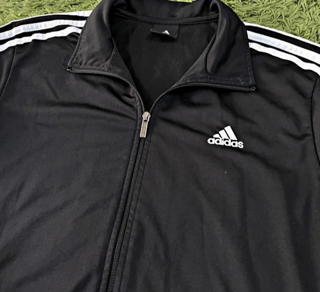 아디다스 블랙 검흰 트랙탑 져지집업 100/L 상품이미지2