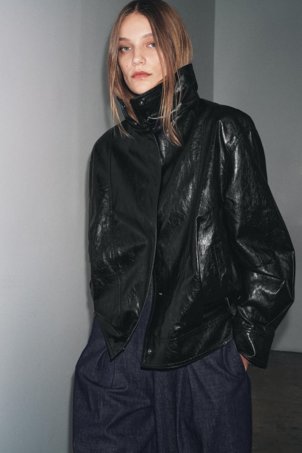 자라 봄버 레더 자켓 상품이미지3