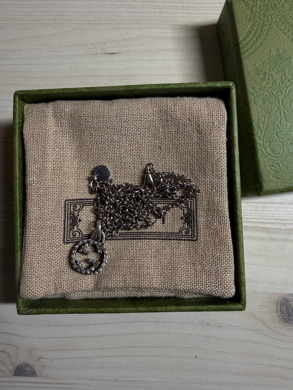 구찌 인터로킹 G 펜던트 네클리스 실버 목걸이 상품이미지1