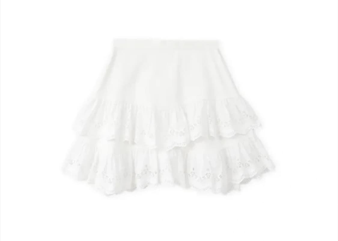 [리엘 RE_L] Cheese Mini Skirt (화이트 / S) 상품이미지1