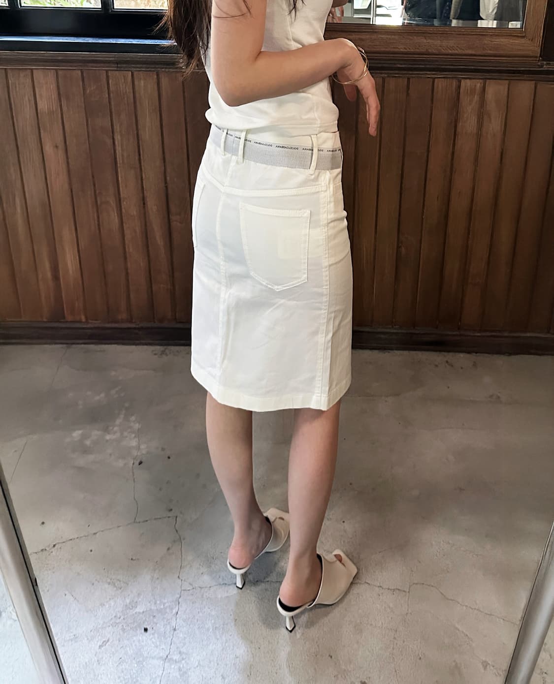 DOLCE&GABBANA logo band skirt 상품이미지3