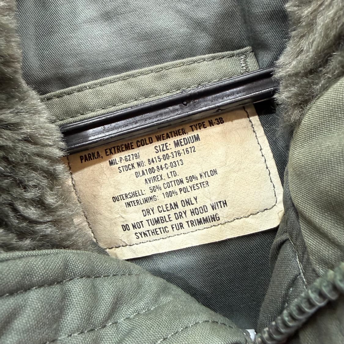 빈티지 미군 N-3B 플라이트 파카 상품이미지4