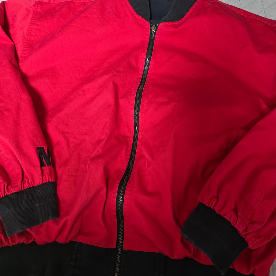 [XL] 90s 빈티지 말보로 리버시블 봄버 자켓 블랙/레드 투톤 상품이미지8