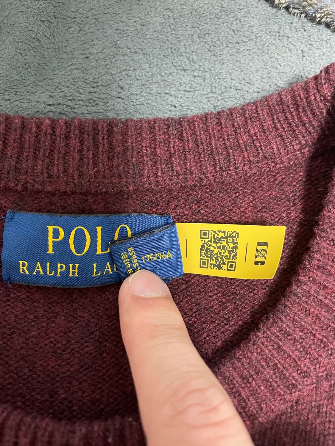 폴로 버건디 울 니트 상품이미지4