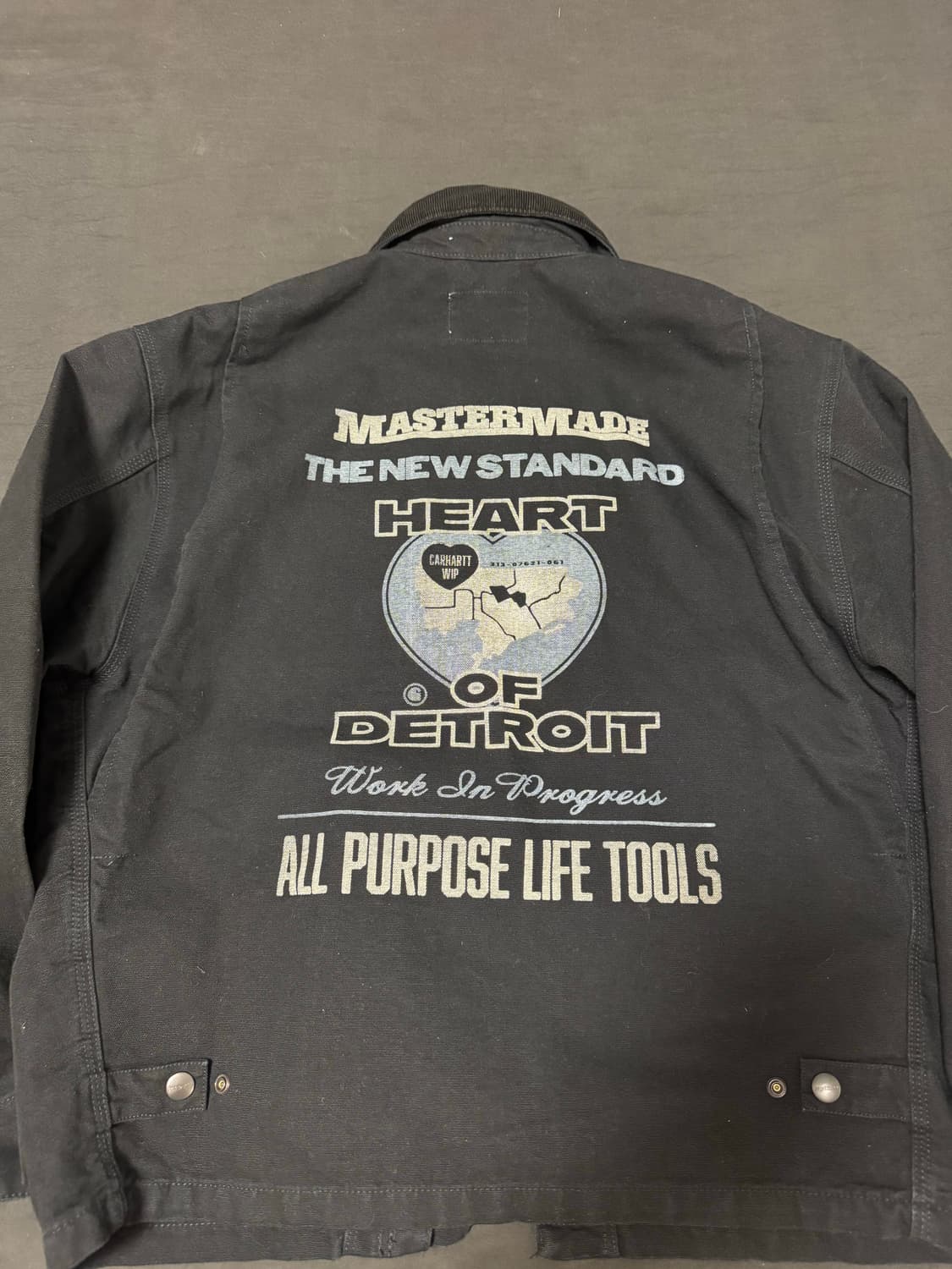 정품 4회착용 칼하트WIP 아르칸 아칸 그래픽 자켓 블랙 M 상품이미지1