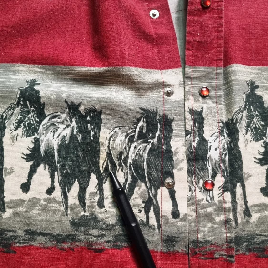 80s USA Wrangler Western Shirt L(110)sz 상품이미지3