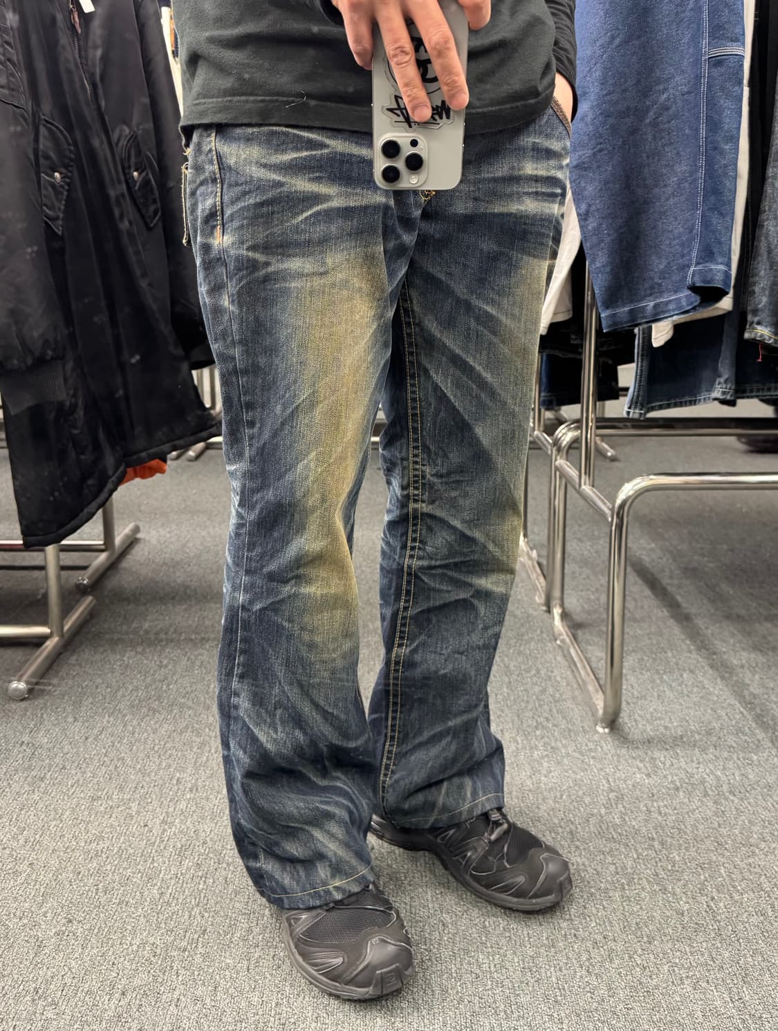 34)Lolata 진스 빈티지워싱 포켓자수 데님팬츠 상품이미지1