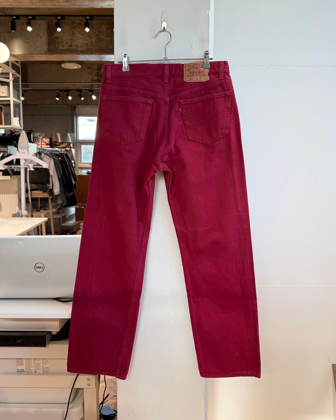리바이스 501 레드 데님 팬츠 상품이미지5