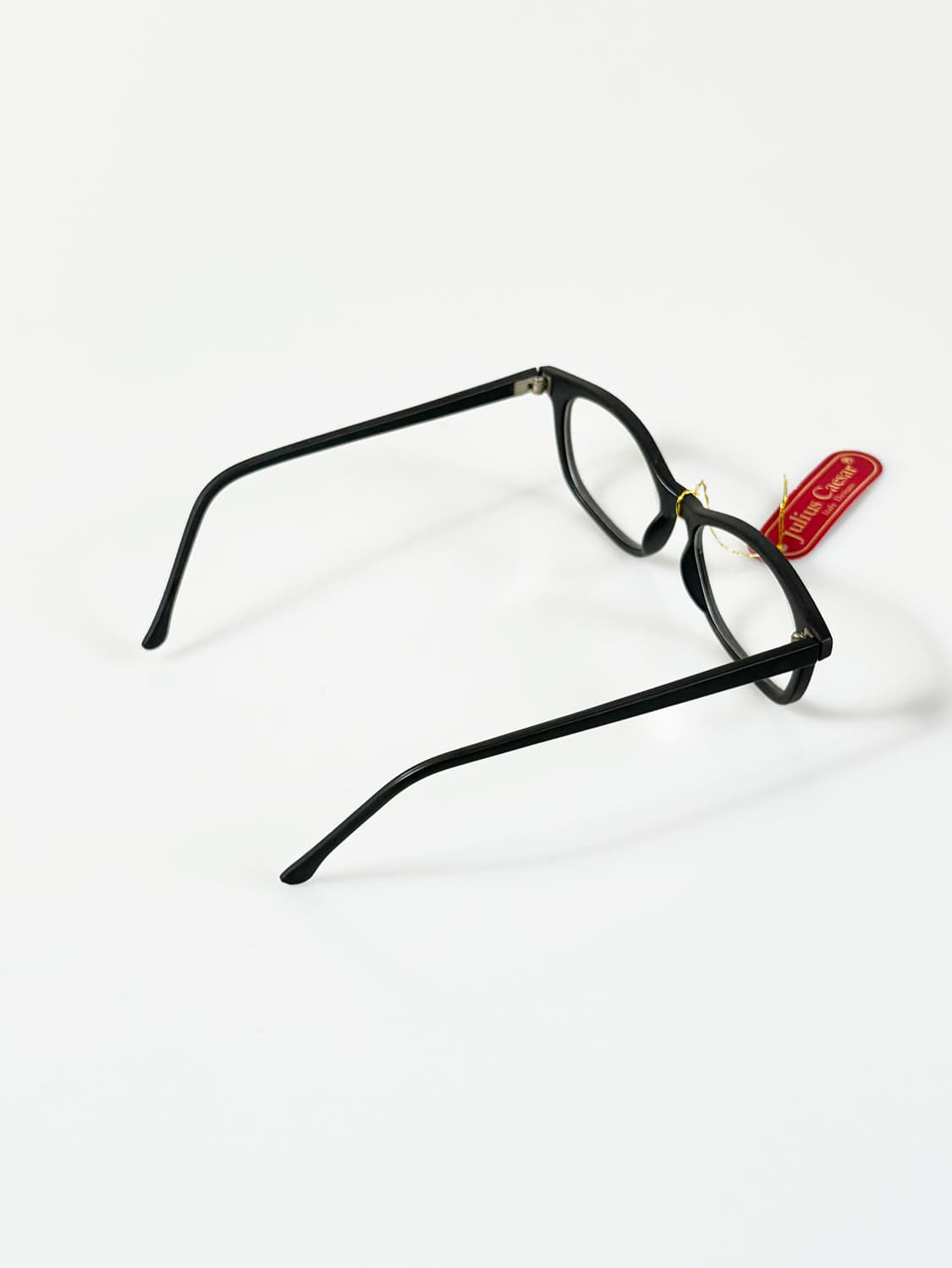 90s JULIUS CAESAR 맷블랙 뿔테 스퀘어 빈티지 안경 상품이미지4