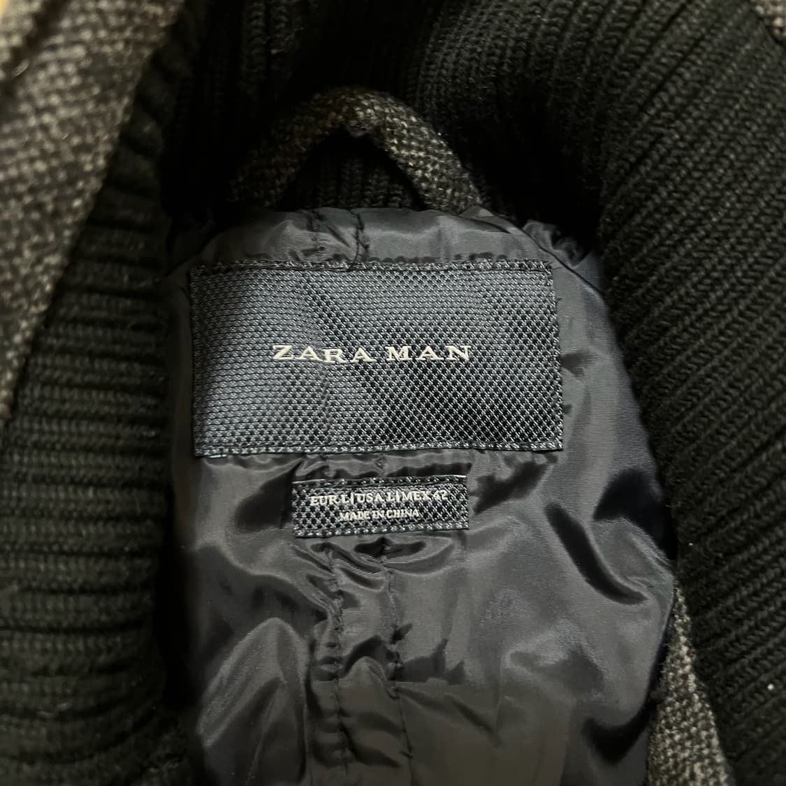 자라 맨 남성 클래식 하이브리드 니트넥 코트 L/100 상품이미지4