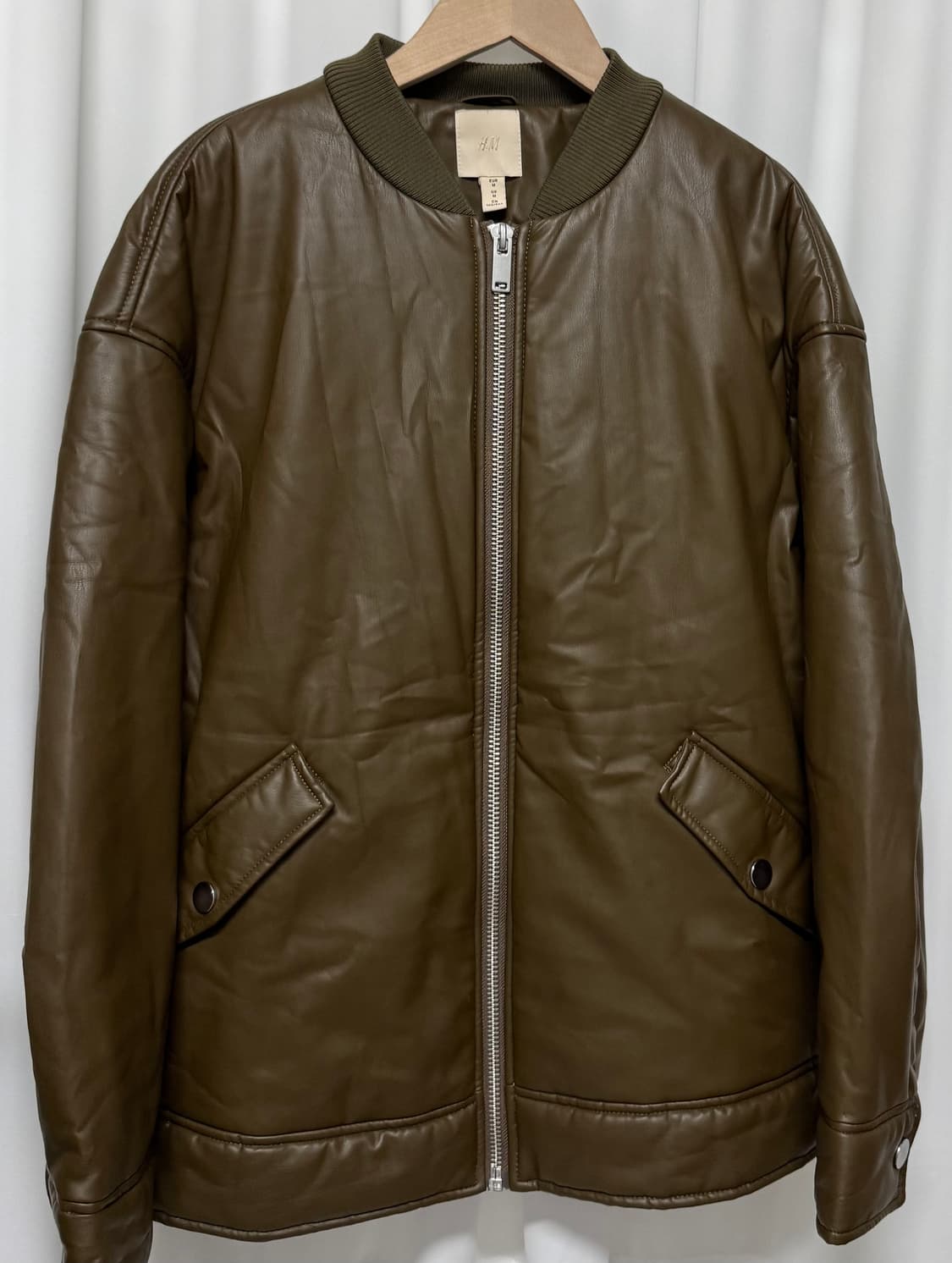 H&M 비스코스 레더 자켓 상품이미지2