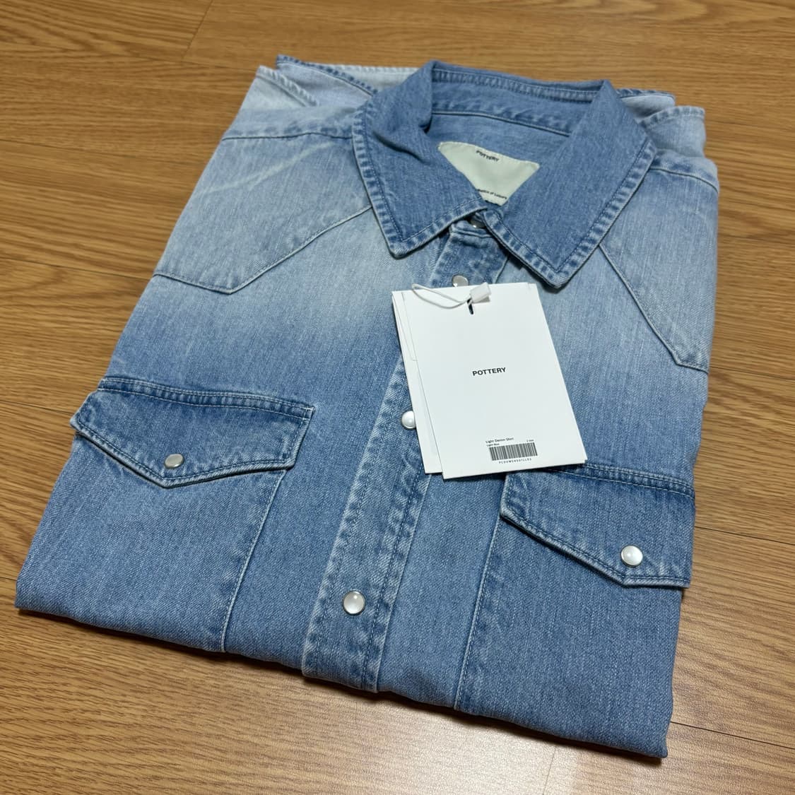 [새상품] 포터리 라이트 데님 셔츠 light denim shirt 상품이미지3