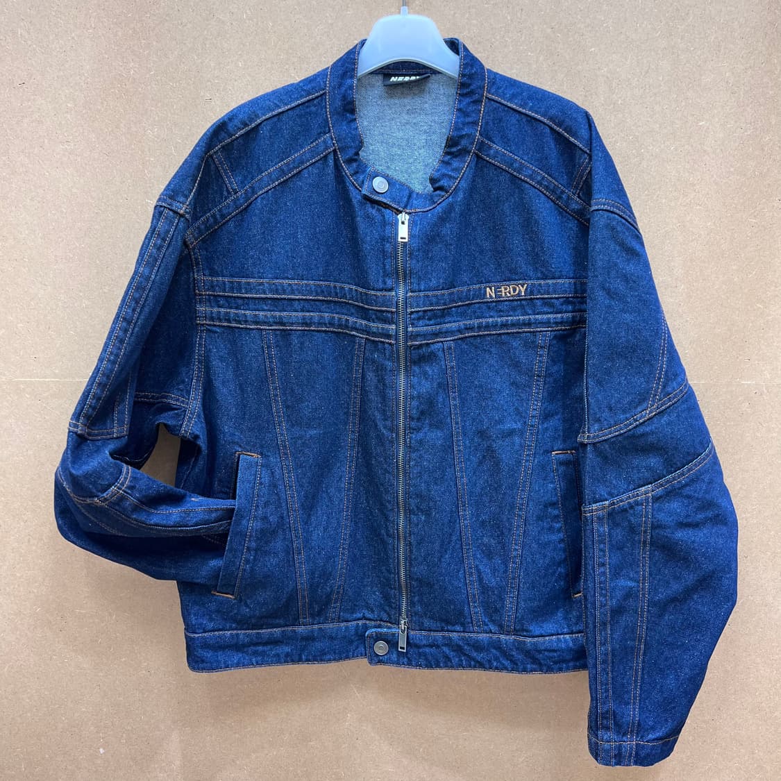 널디 유니 NY 데님 바이커 자켓(남녀공용) 상품이미지2