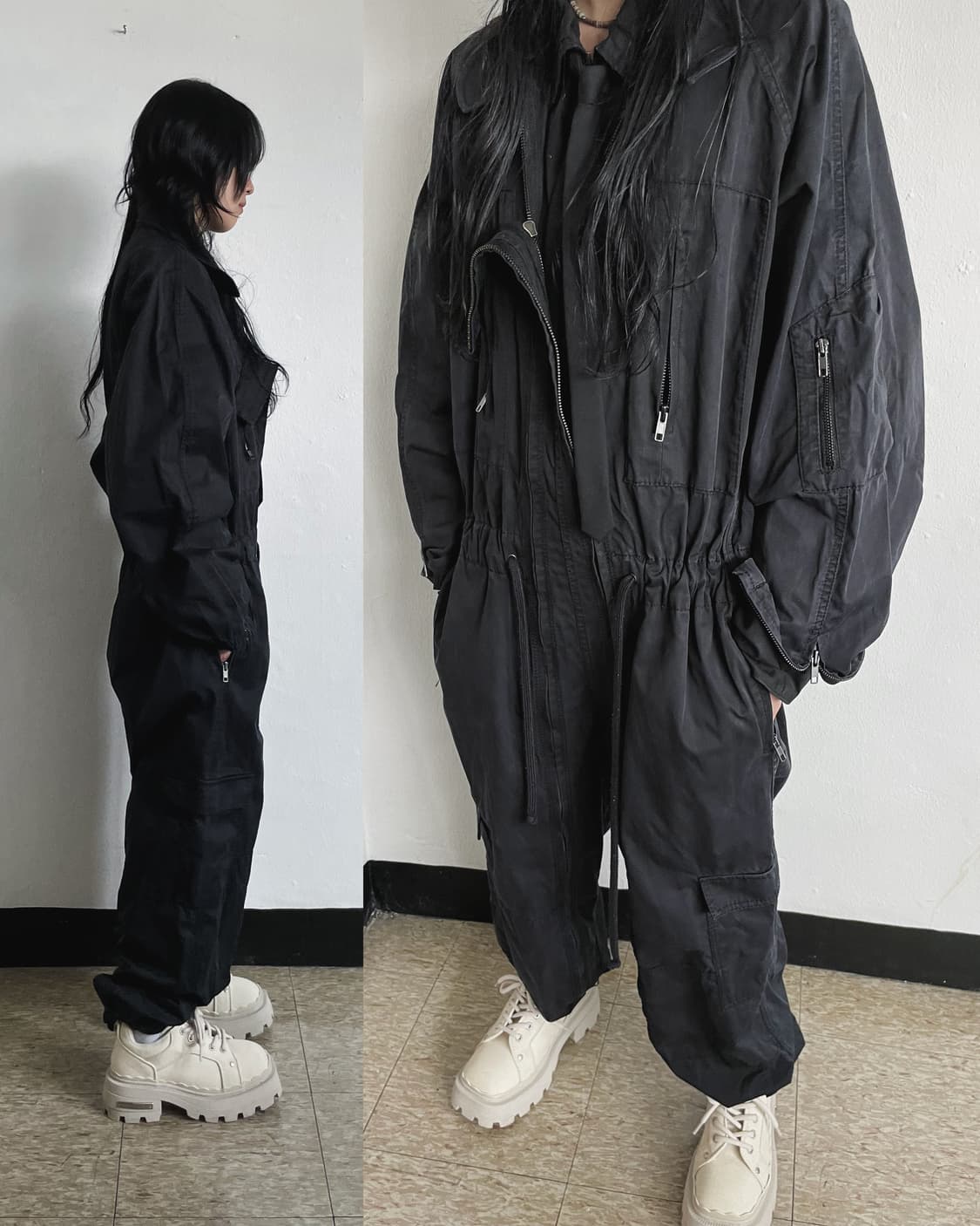 랜덤 아이덴티티 멀티지퍼 점프수트 상품이미지2