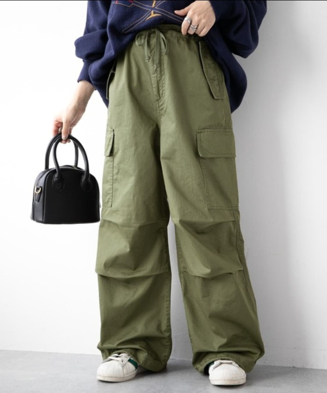 레이지블루 와이드 카고팬츠 상품이미지1