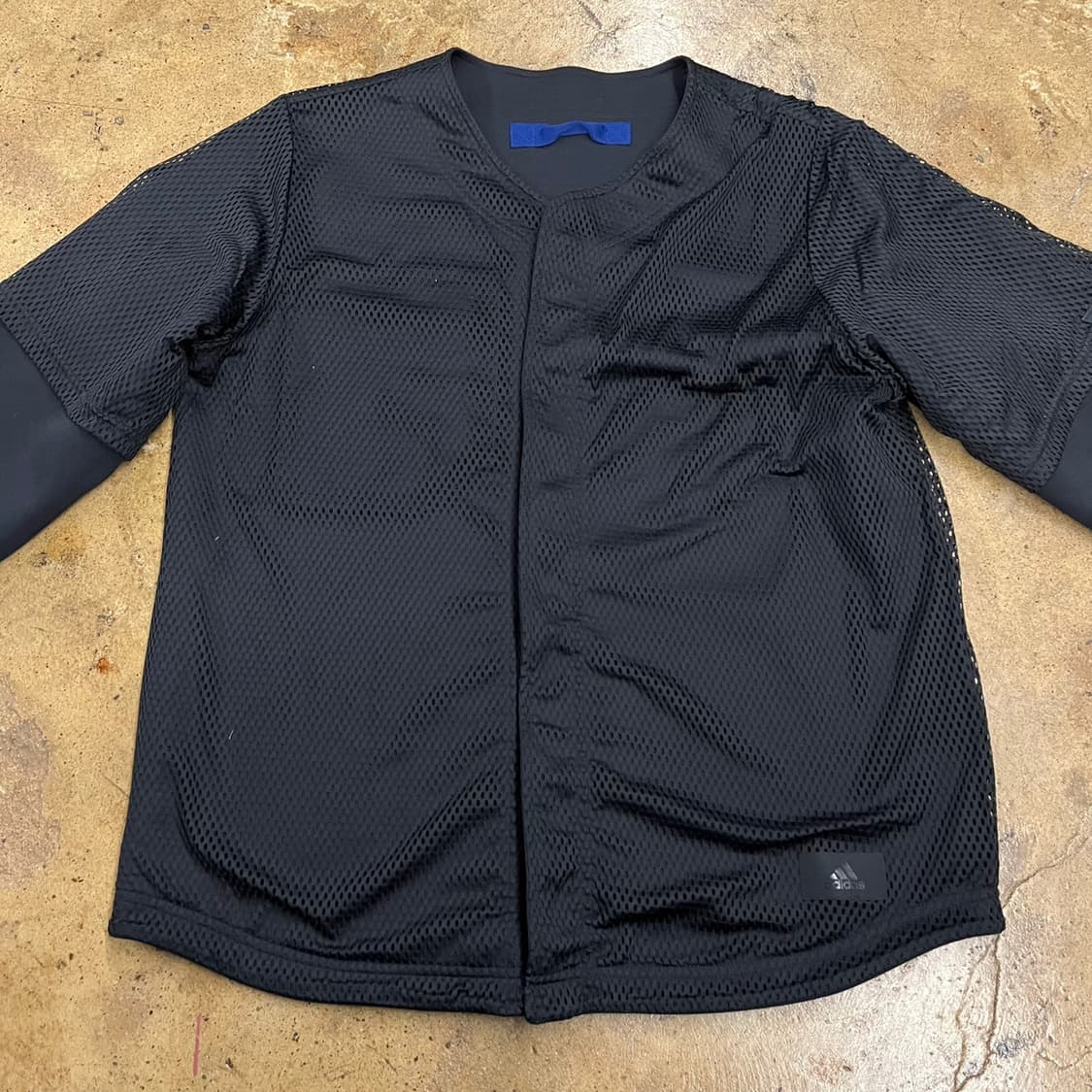 [정품/2XL] 아디다스 블랙 양면 노카라 포켓 셔츠형 자켓  b15 상품이미지3