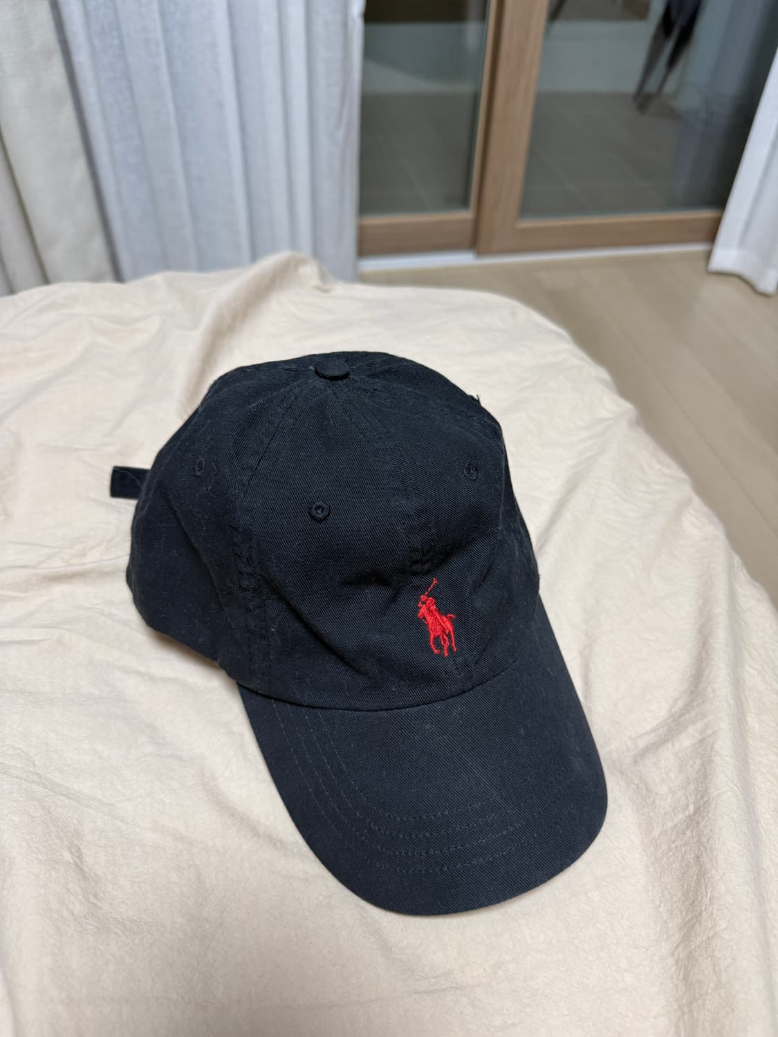 랄프로렌 코튼치노 베이스볼캡 블랙 상품이미지1