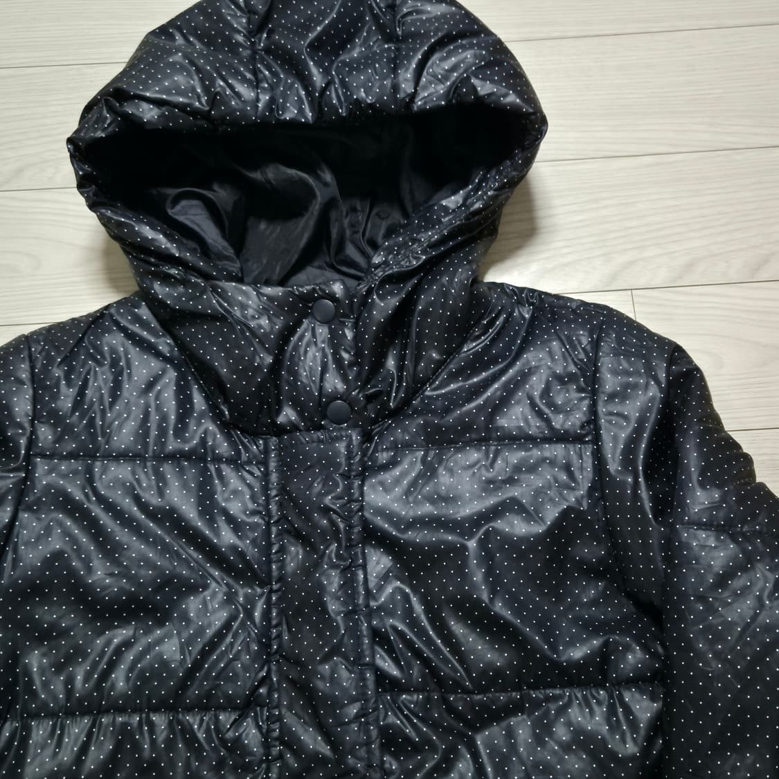 블랙 도트 패딩 상품이미지3