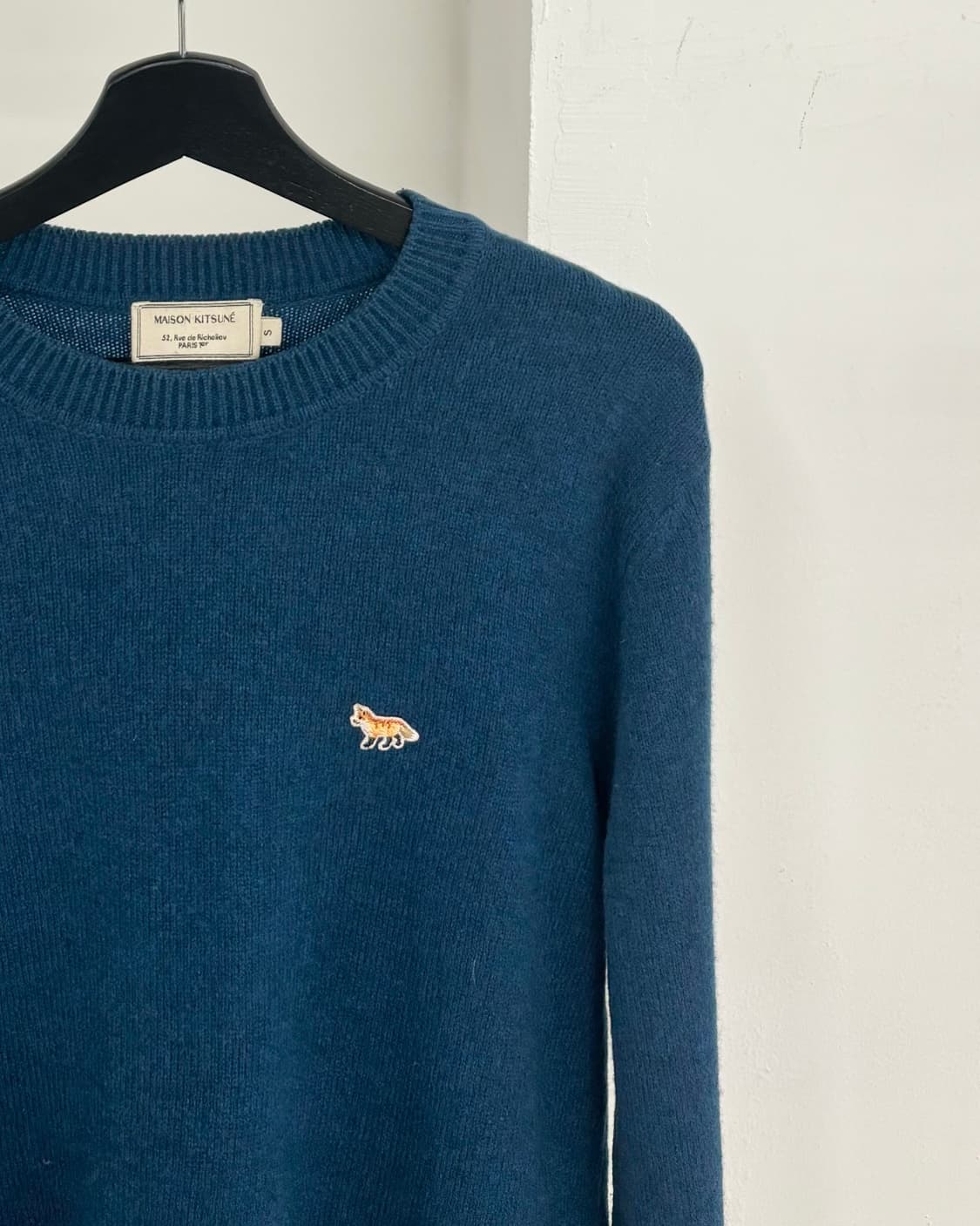 메종 키츠네 폭스 헤드 램스울 니트 상품이미지4