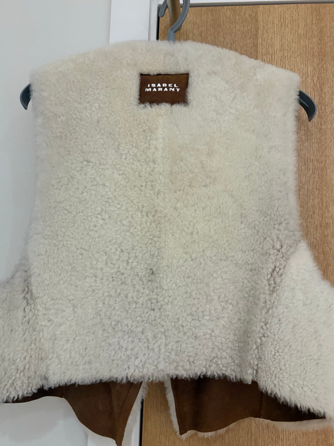 이자벨마랑 브라운 무스탕 조끼 상품이미지5