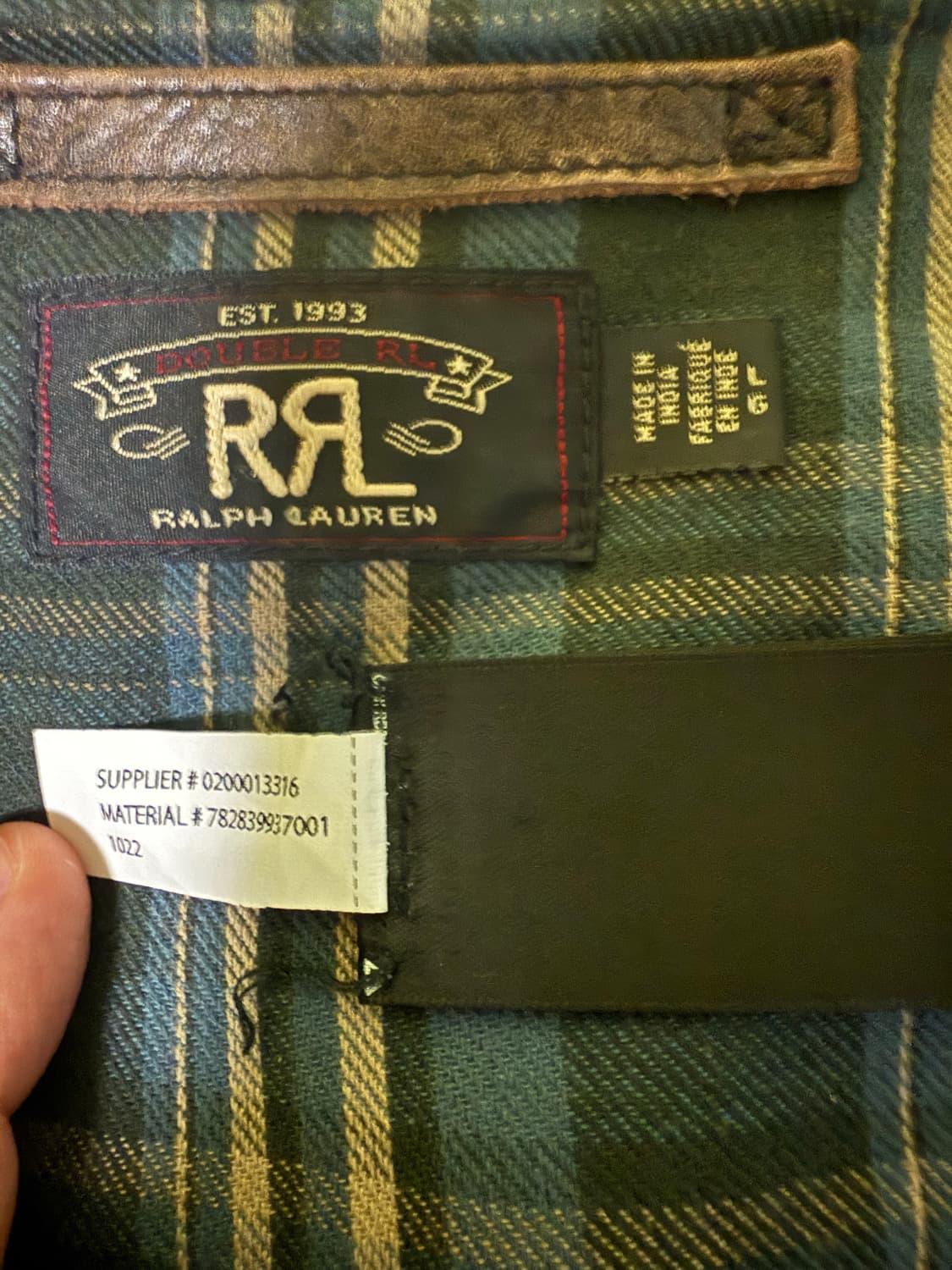 Rrl 뉴스보이 L사이즈 가죽자켓 상품이미지9